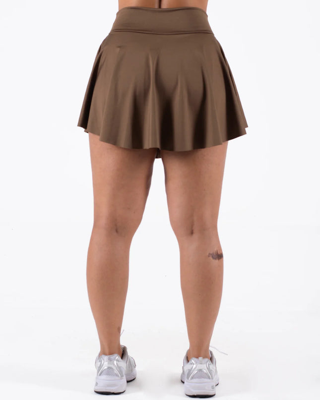 Short Falda Basic ⎜Café Oscuro