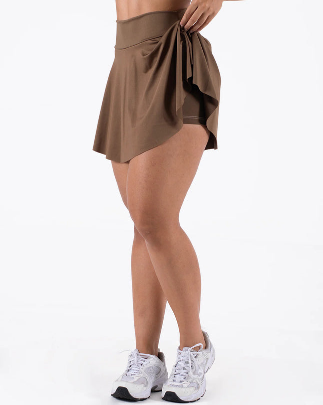 Short Falda Basic ⎜Café Oscuro