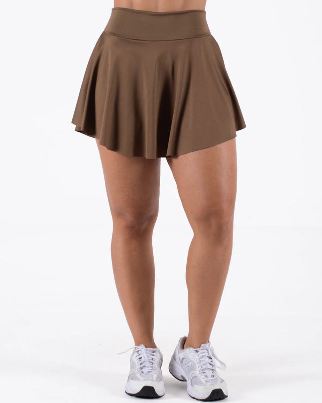 Short Falda Basic ⎜Café Oscuro